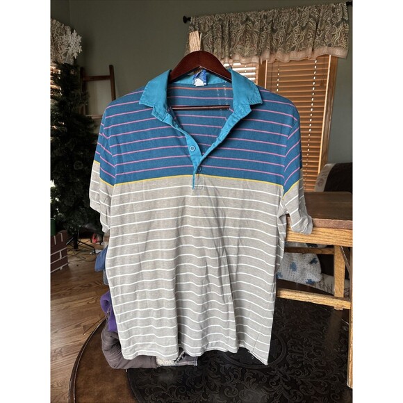 Vintage Op Ocean Pacific Polo Shirt Mens XL MENS STRIPED - Picture 1 of 6